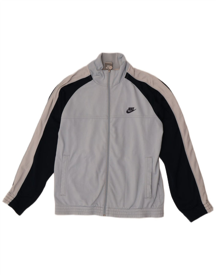 Nike Chaqueta de chándal para hombre UK 35/37 Small Azul Colorblock Poliéster