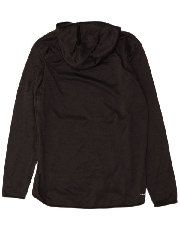 Adidas Climawarm Graphic Sudadera con capucha para hombre, tamaño mediano, poliéster negro