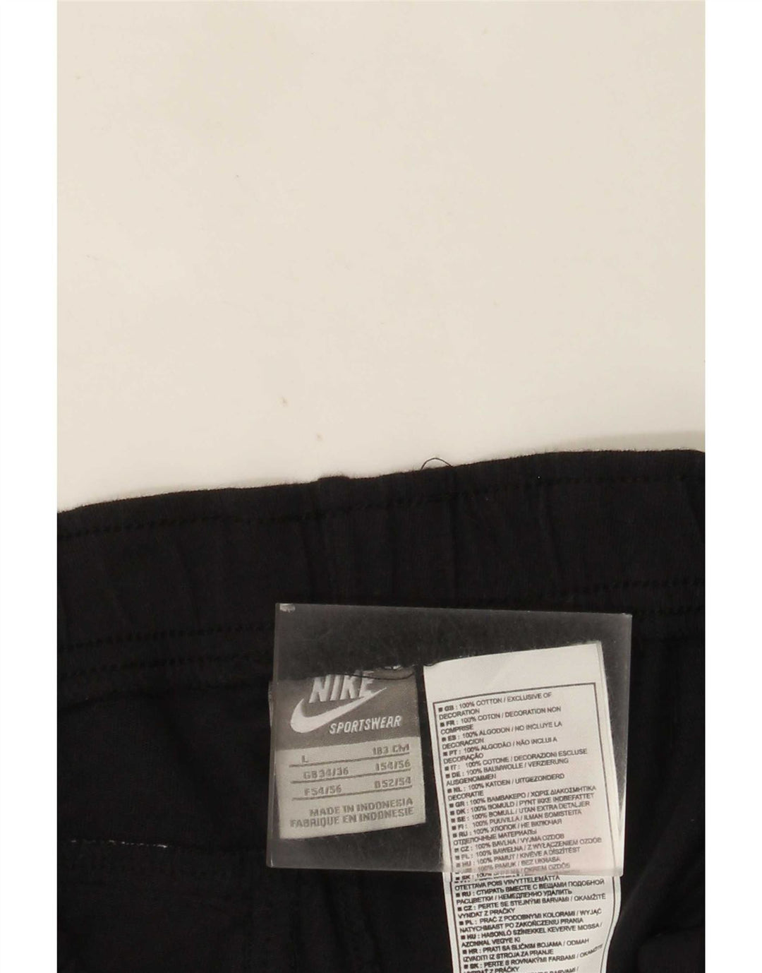 Nike - Pantalones cortos deportivos para hombre, talla grande, algodón negro