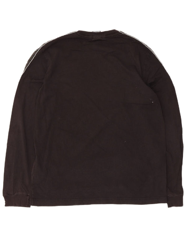 Champion Top gráfico para hombre de manga larga de algodón negro grande