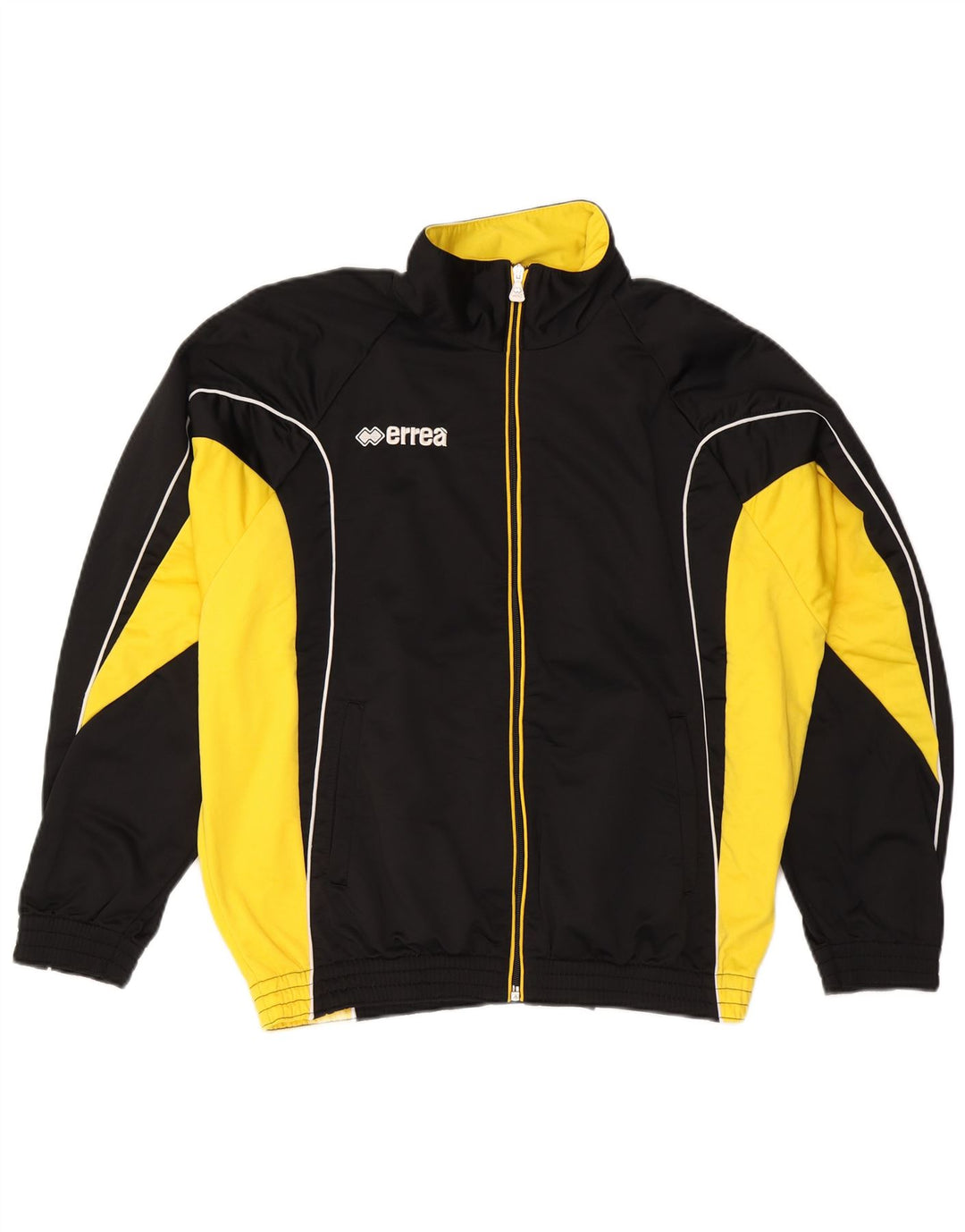 Errea Hombre Chándal Top Chaqueta Grande Negro Colorblock Poliéster