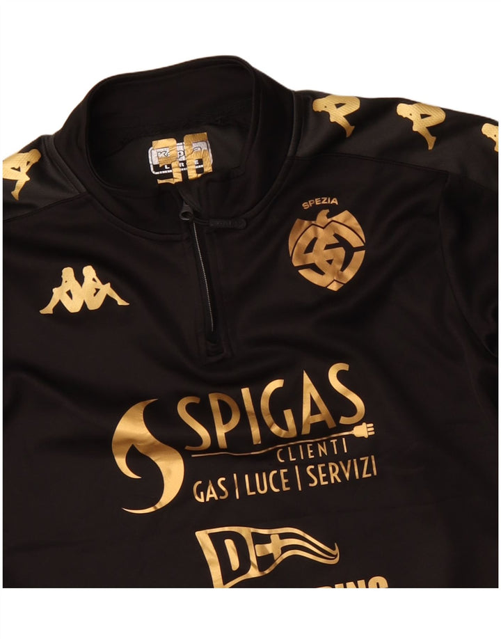 Kappa Mens Spezia Calcio Graphic Pullover Chándal Top Grande Negro