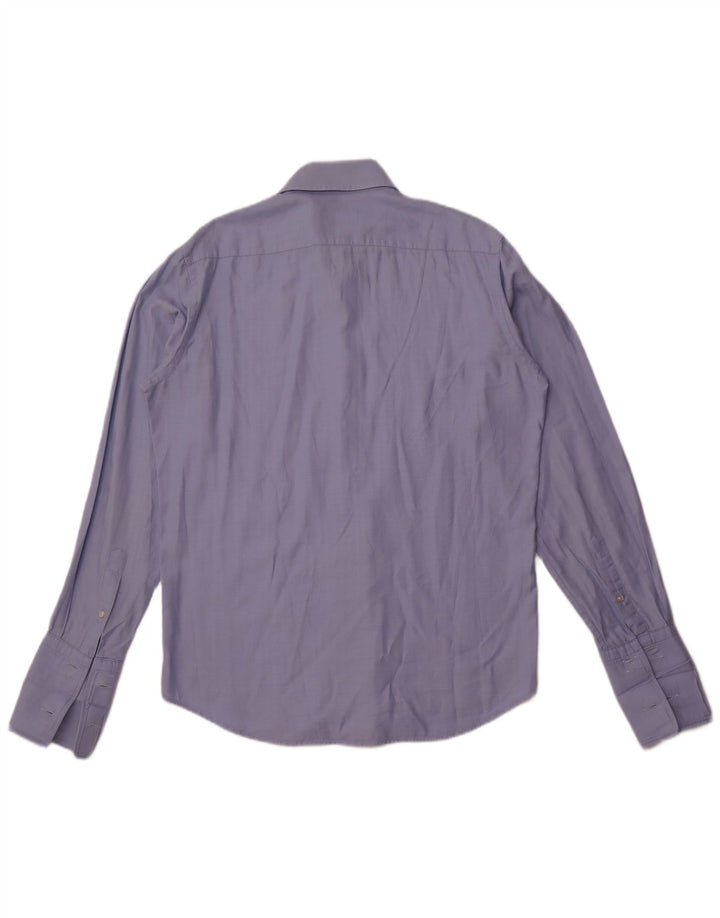 Hugo Boss Camisa formal de corte regular para hombre Talla 39 15 1/2 Azul mediano