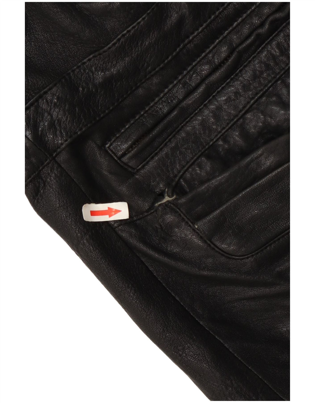 Pierre Cardin Chaqueta de cuero para hombre UK 42 XL Negro