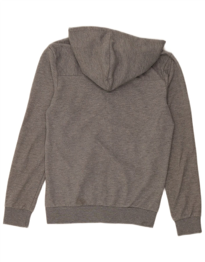Zara Mens Zip Sudadera Con Capucha Suéter Pequeño Gris