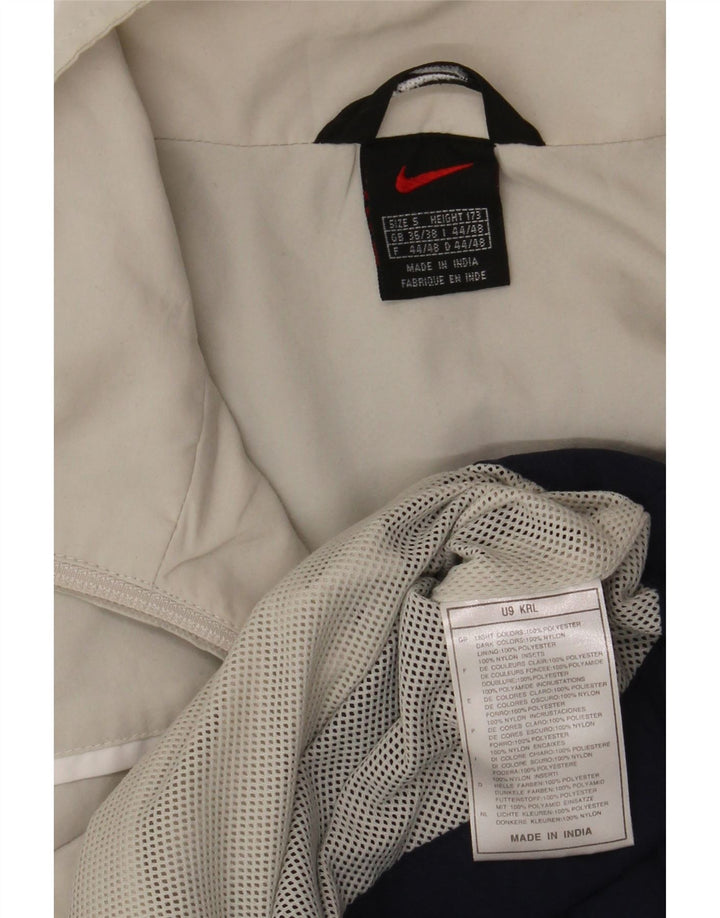 Nike Chaqueta de chándal para hombre UK 36/38 Small Gris Colorblock Poliéster
