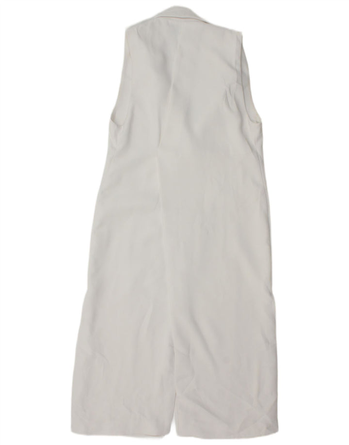 Zara Mujer Regular Chaleco Largo UK 6 XS Blanco