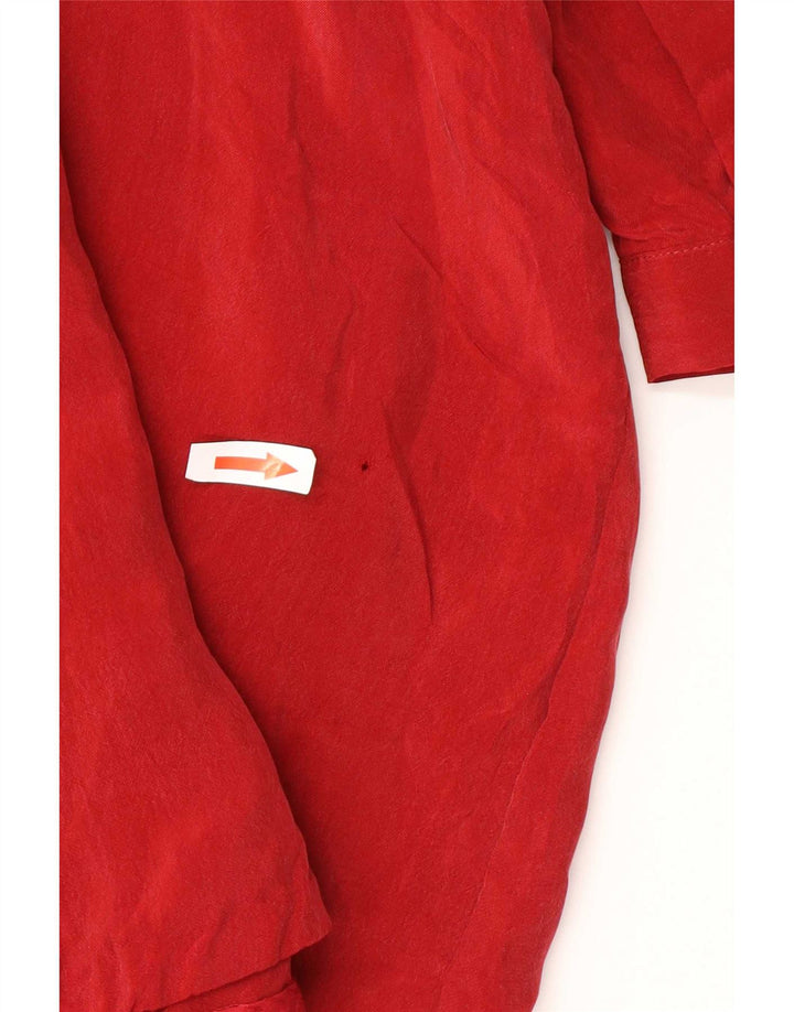Cos Vestido básico de manga larga para mujer, corte holgado, EU 36, Cupro rojo pequeño