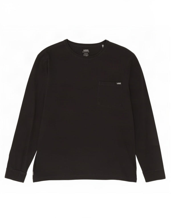 Vans Mujer Top Manga Larga UK 46 Grande Algodón Negro