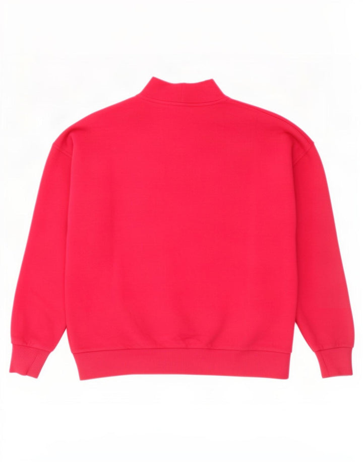 Colmar Mujer Gráfico Sudadera De Gran Tamaño Jersey UK 10 Pequeño Algodón Rosa