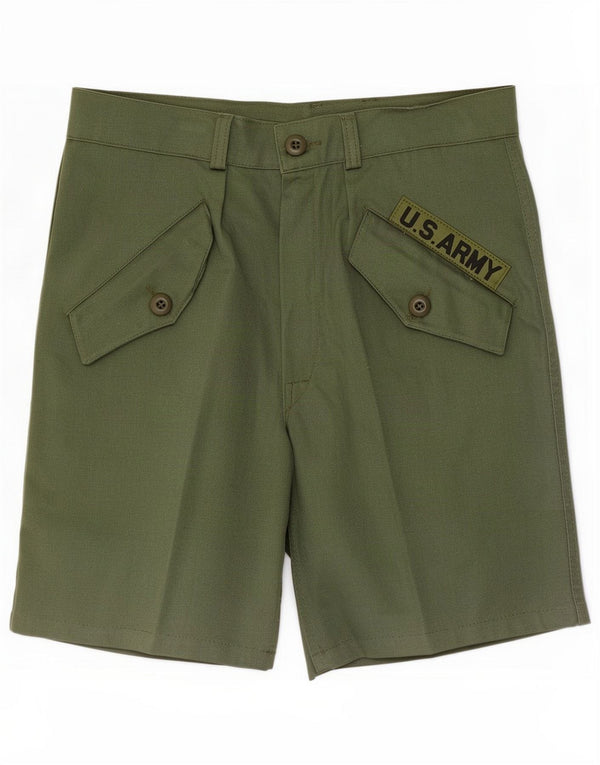 Pantalones cortos tipo cargo vintage para hombre del ejército estadounidense EU 46 Small W30 Algodón verde