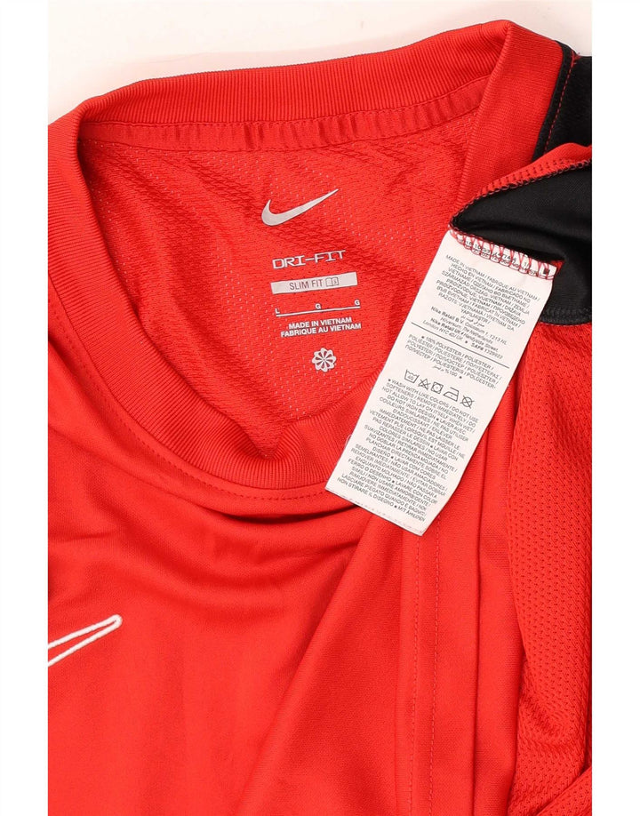 Camiseta Nike Dri Fit para hombre, talla grande, color rojo, poliéster