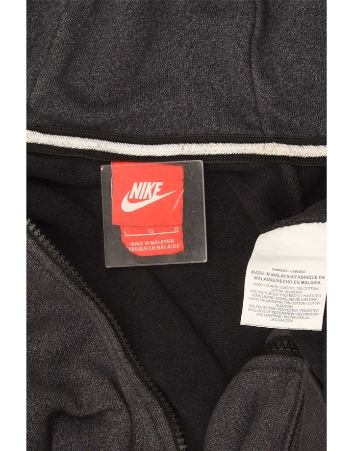 Nike - Sudadera con capucha y cremallera para hombre, talla grande, algodón gris