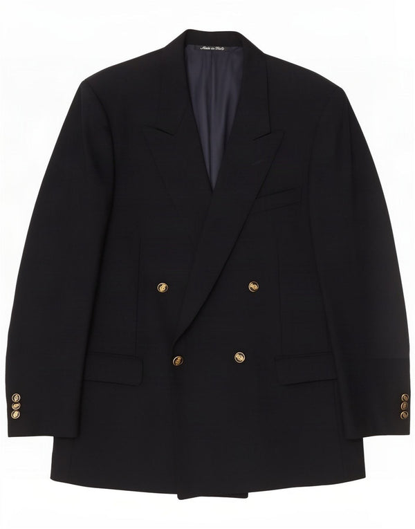 Chaqueta tipo blazer con doble botonadura para hombre Reda IT 54 2XL Lana virgen azul marino