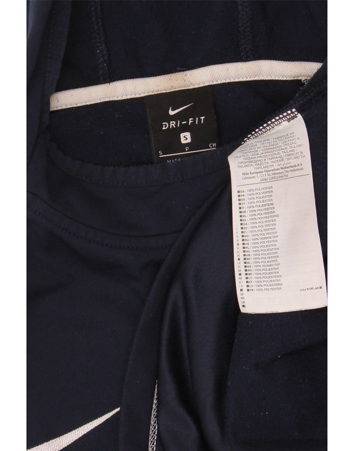Nike Dri Fit - Sudadera con capucha para hombre, talla pequeña, color azul marino, poliéster