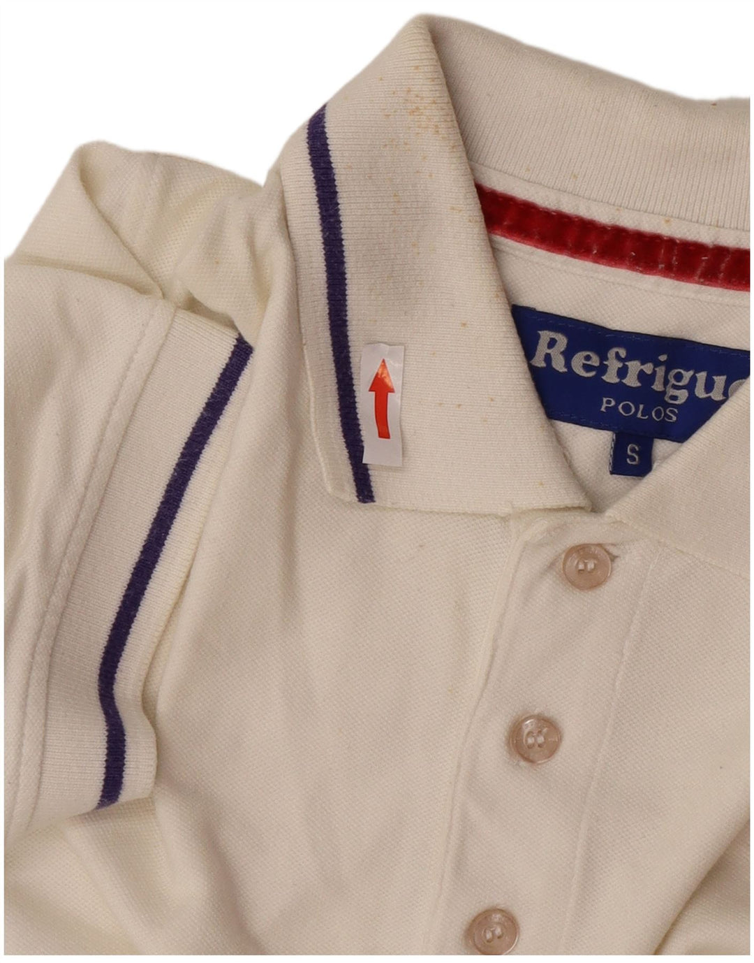 Refrigue Polo Hombre Pequeño Algodón Blanco