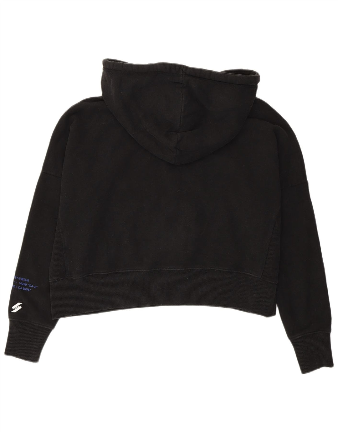 SUPERDRY Jersey con capucha y gráfico de corte extragrande para mujer UK 40 Mediano Negro