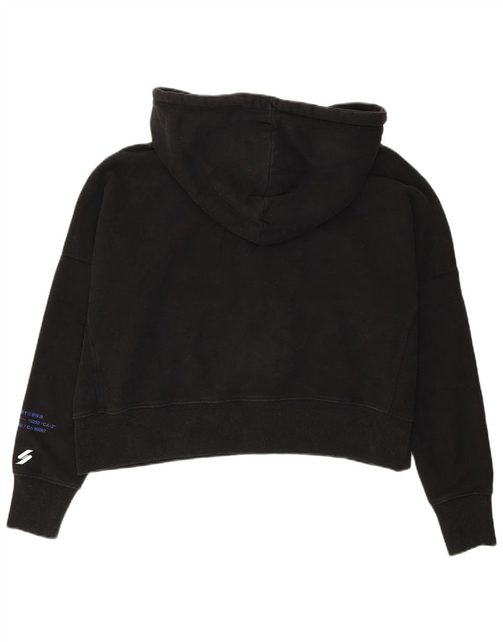 SUPERDRY Jersey con capucha y gráfico de corte extragrande para mujer UK 40 Mediano Negro