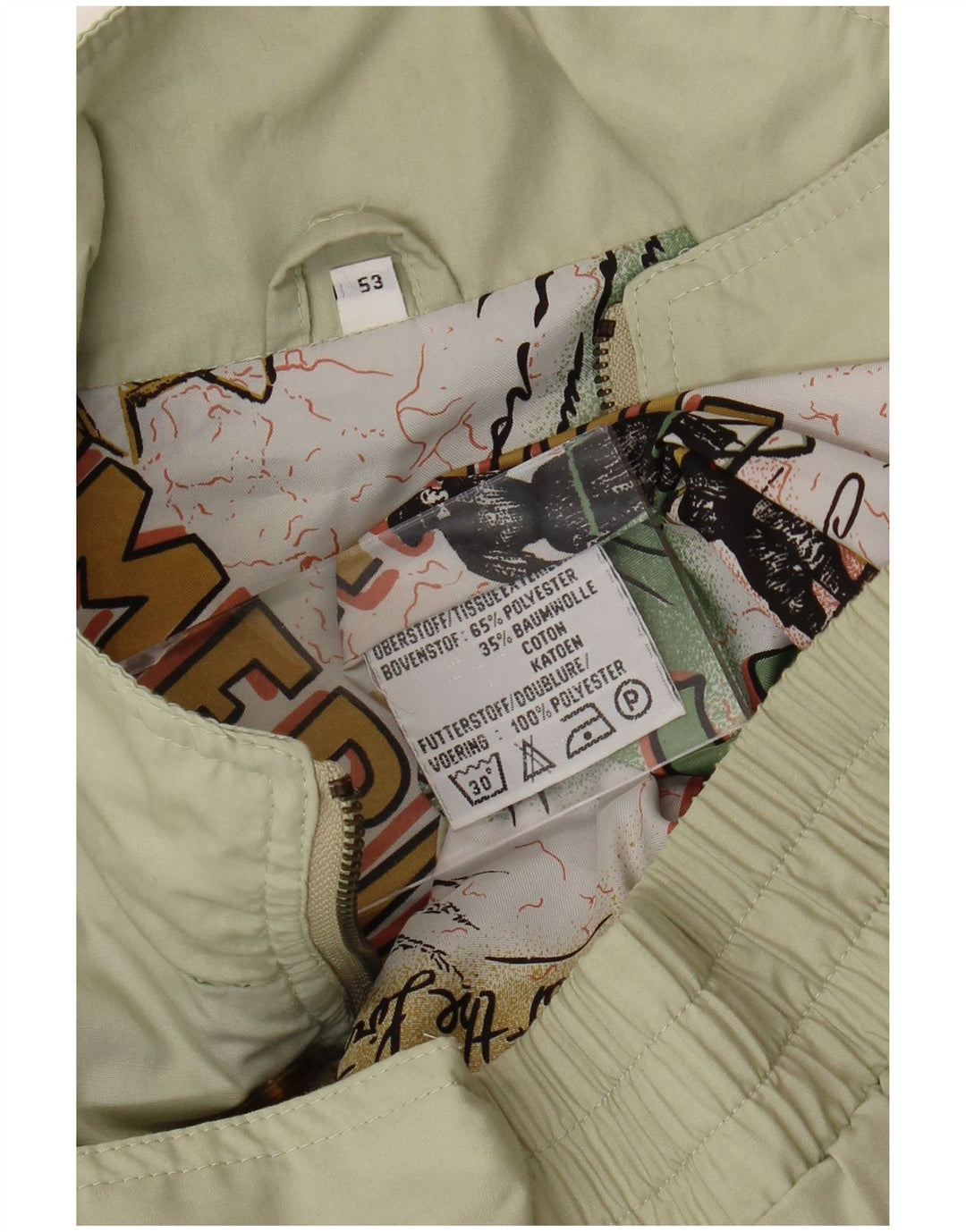 Chaqueta utilitaria vintage para hombre IT 53 XL Poliéster caqui