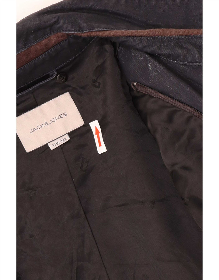 Jack & Jones Chaqueta militar para hombre UK 36 Small Azul marino