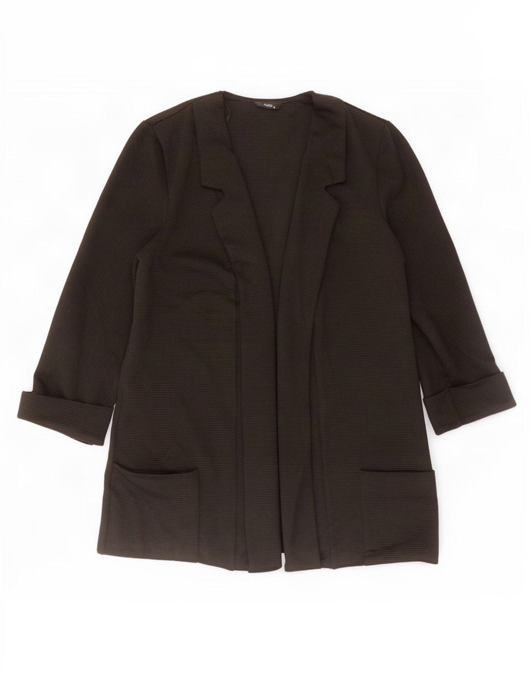 M&Co Cárdigan de manga 3/4 para mujer UK 44 Poliéster negro mediano