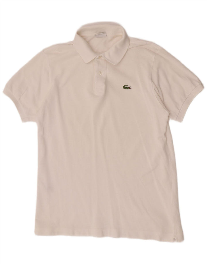 Polo Lacoste para hombre talla 4 mediano algodón blanco