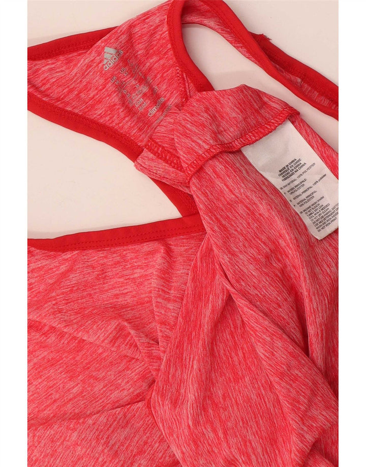 Adidas Mujer Climalite Chaleco Top UK 12/14 Poliéster moteado rosa medio