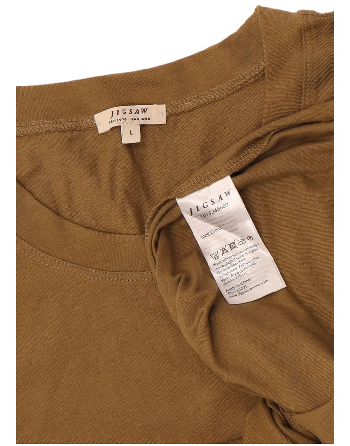 Jigsaw - Camiseta para hombre, talla grande, algodón marrón