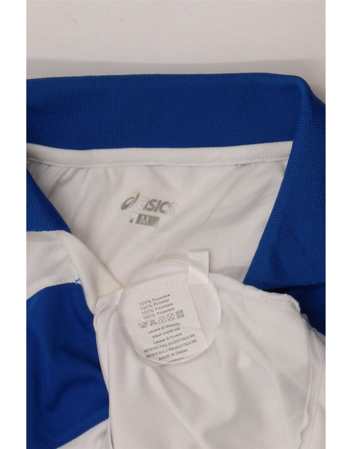 ASICS Polo para hombre poliéster color block medio blanco