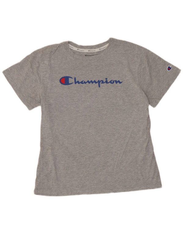 CHAMPION Camiseta gráfica para mujer Top UK 12 Algodón gris medio