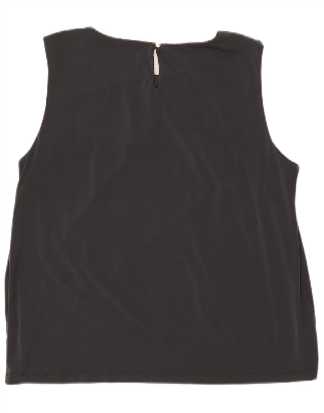 Calvin Klein Blusa corta sin mangas para mujer UK 18 XL Poliéster gris