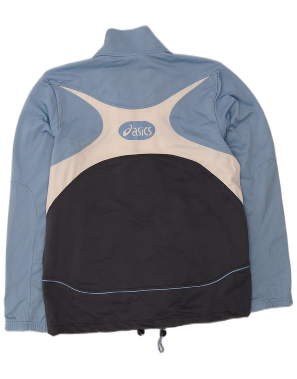 Asics Mens Tracksuit Top Jacket Large Blue Colourblock