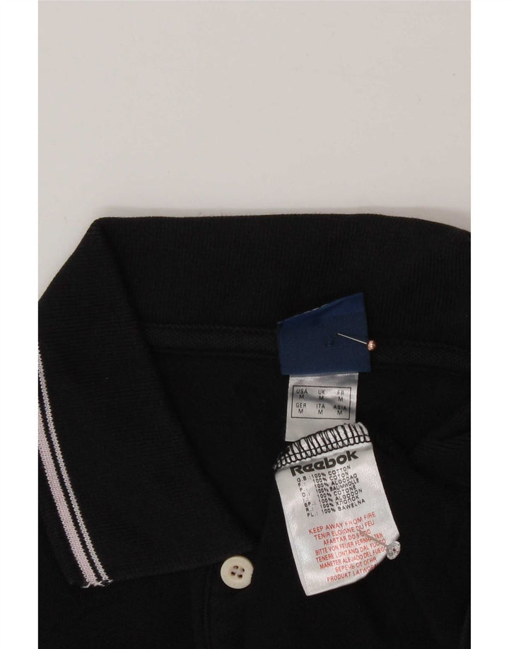 Polo Reebok para hombre Medium Black Cotton