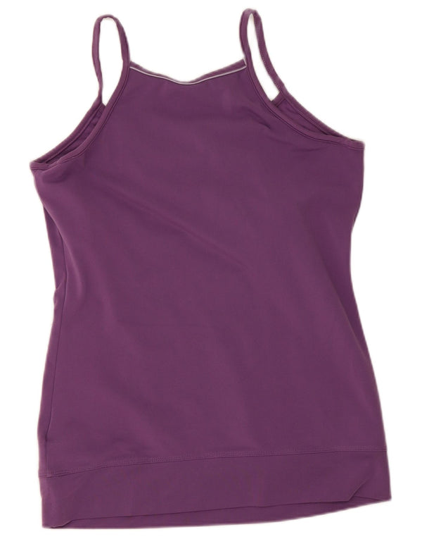 Adidas Womens Climalite Graphic Vest Top UK 12 Medium Purple Paisley