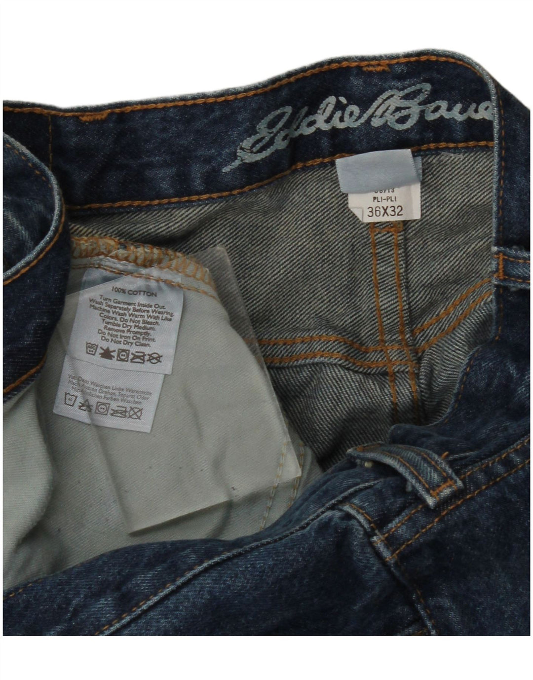 Eddie Bauer Vaqueros rectos para mujer W36 L32 Algodón azul