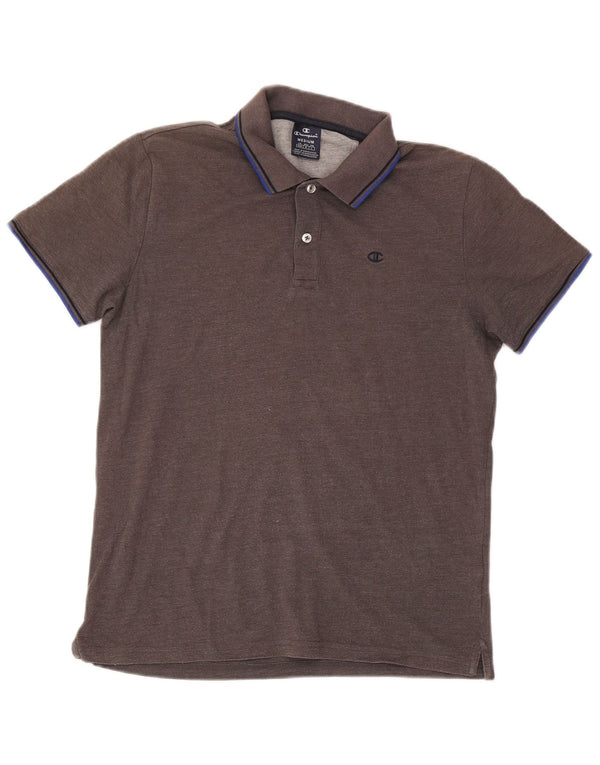 Champion Polo Para Hombre De Algodón A Rayas Gris Medio