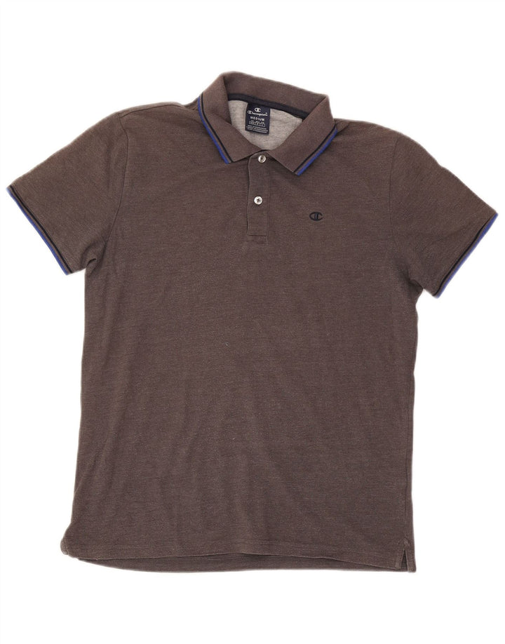 Champion Polo Para Hombre De Algodón A Rayas Gris Medio