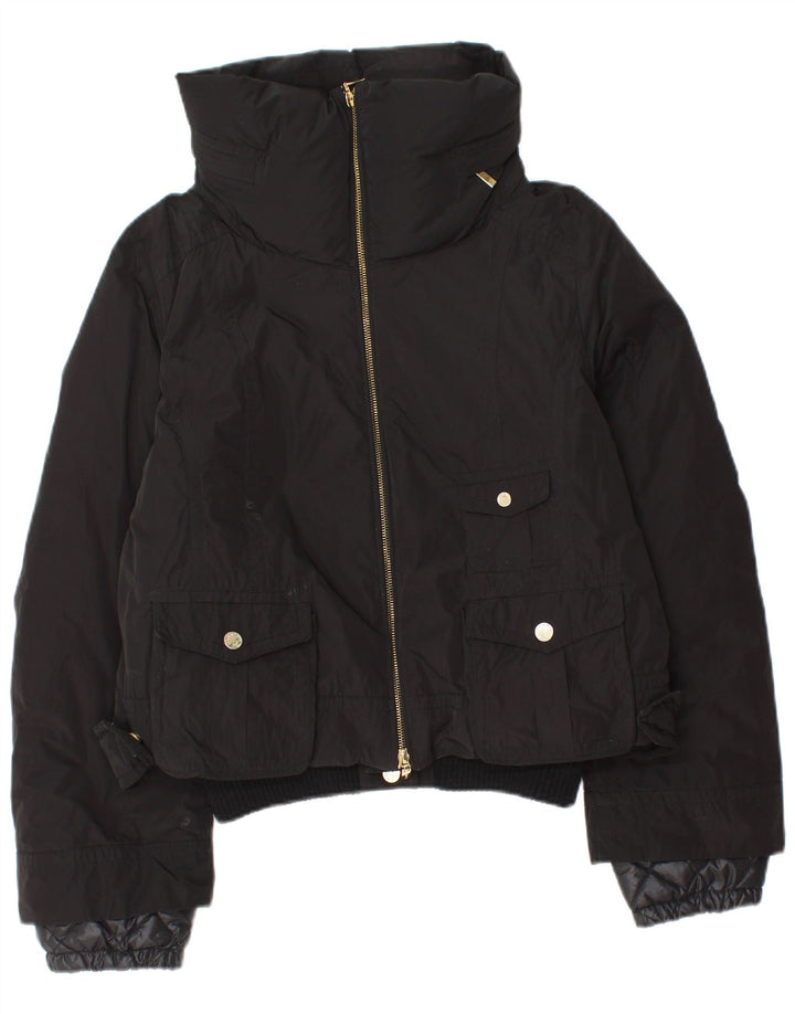 Chaqueta acolchada con capucha para mujer Silk and Soie IT 44 Medium Negro Poliamida