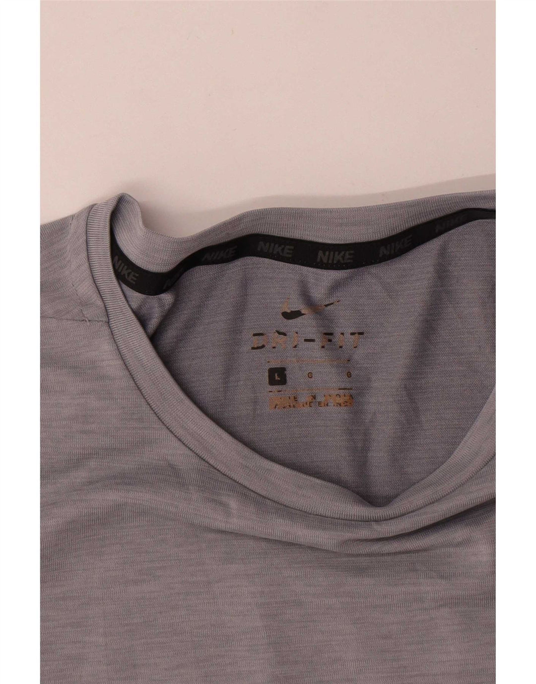 Camiseta Nike Dri Fit para hombre Top poliéster gris grande