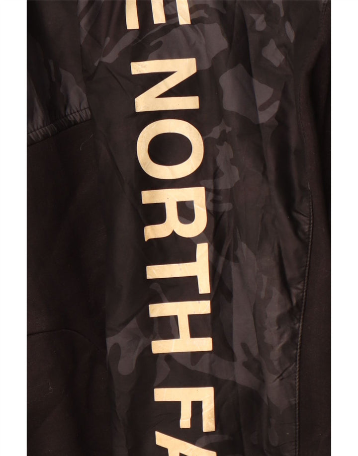THE NORTH FACE Sudadera con capucha y cremallera gráfica para hombre, talla pequeña, deportiva negra