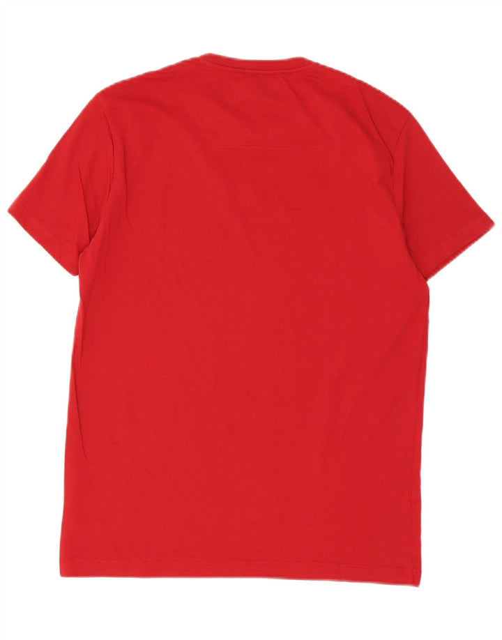 Gas Hombres Camiseta Gráfica Top Pequeño Algodón Rojo