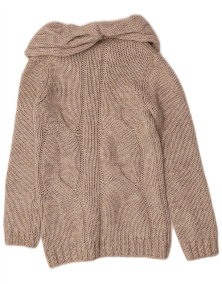 Marks & Spencer Suéter con cuello vuelto para mujer UK 8 Small Beige Acrílico