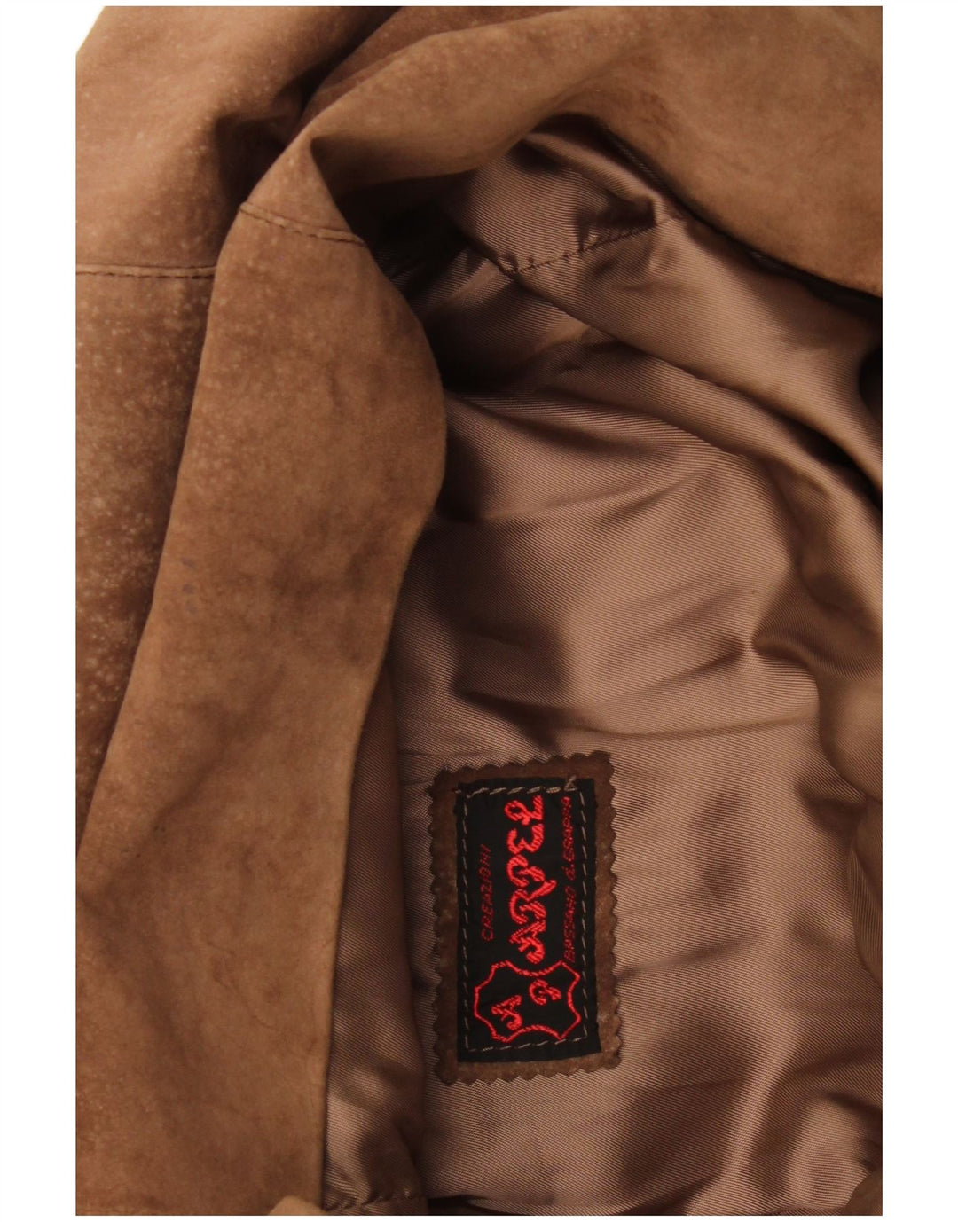 Vintage mujer ante chaqueta Reino Unido 16 cuero marrón grande