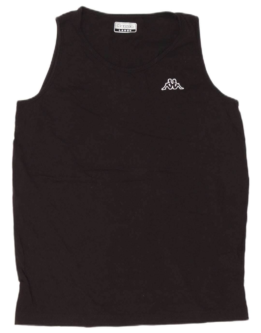 Kappa Hombre Chaleco Top Grande Negro Algodón