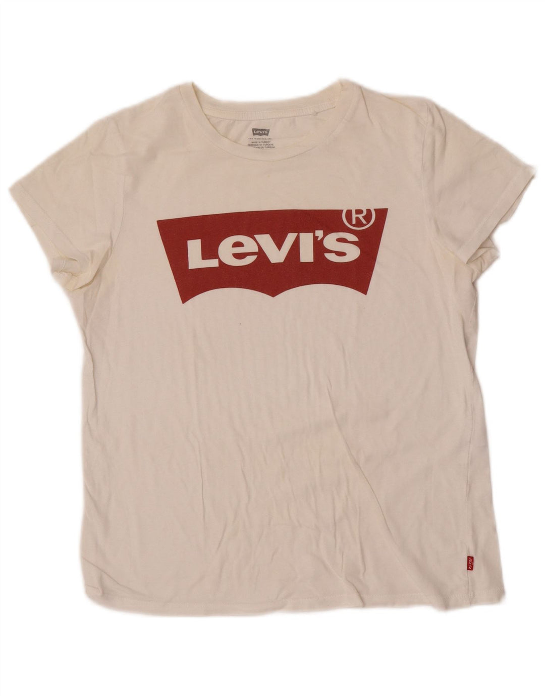 Levi's Camiseta gráfica para mujer Top UK 10 Small White