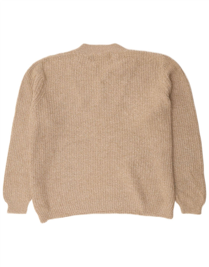 Eddie Bauer Suéter alto con cuello y botones para hombre XL Algodón beige