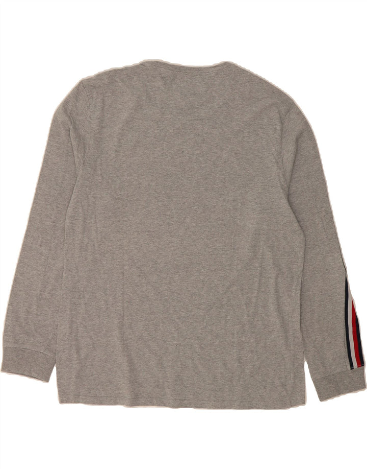TOMMY HILFIGER Mens Graphic Top Long Sleeve Medium Grey Cotton Vintage Tommy Hilfiger and Second-Hand Tommy Hilfiger from Messina Hembry 