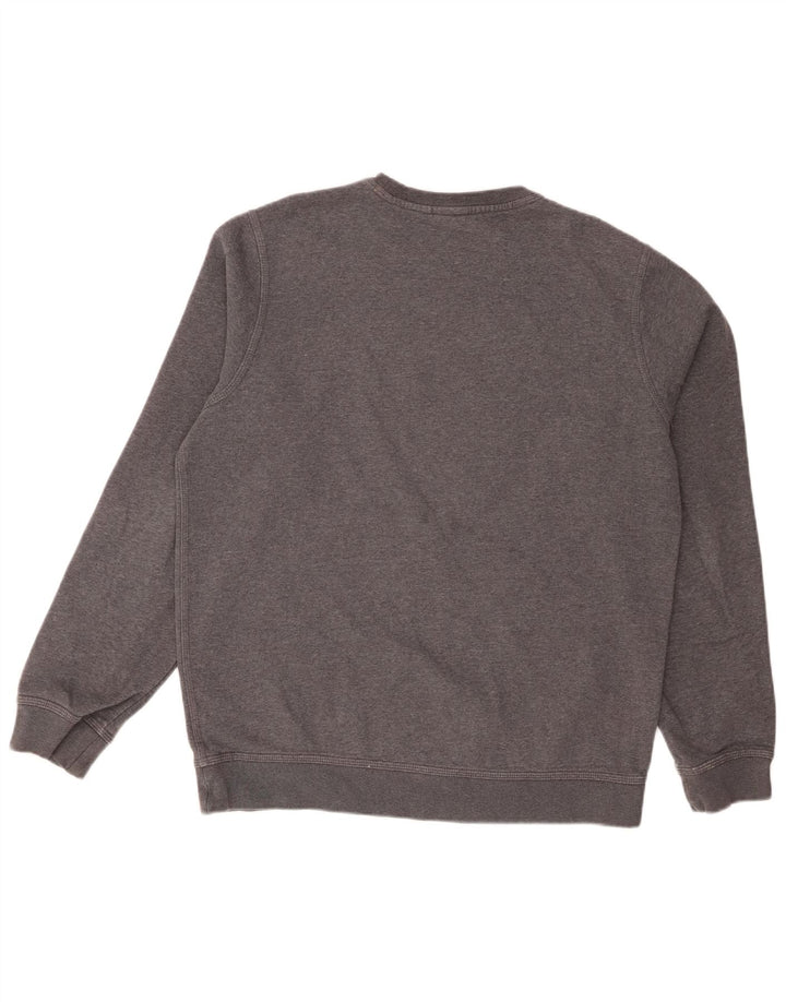 Nike Hombre Sudadera Jumper Grande Gris Algodón