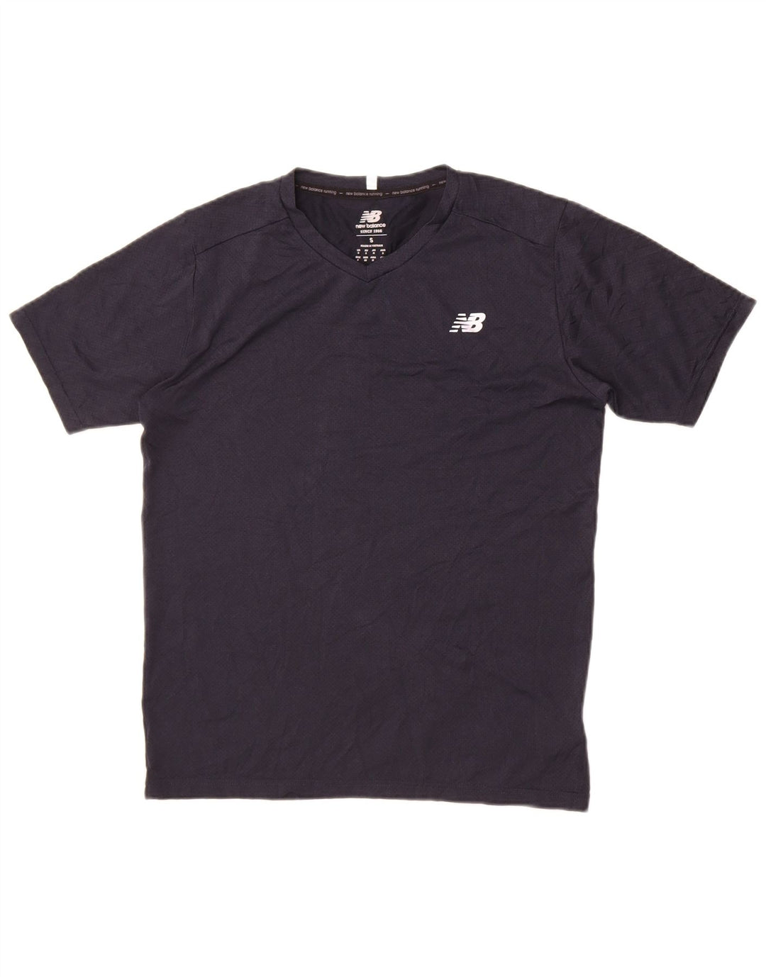 New Balance Hombre Camiseta Top Small Azul Marino Poliéster