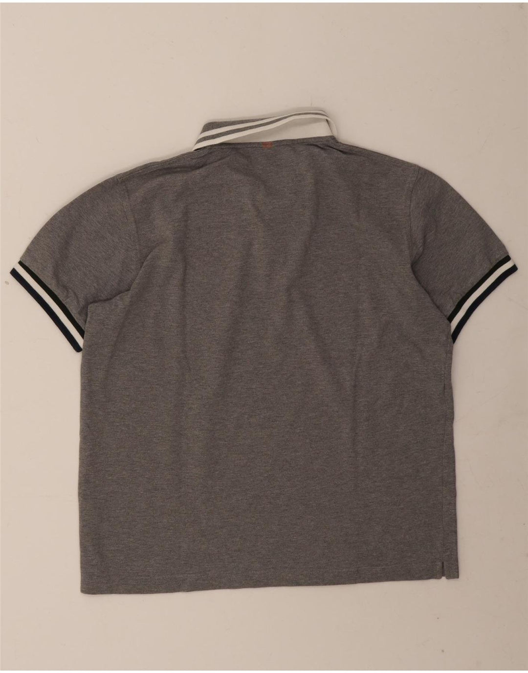 Polo Sun68 para hombre de algodón moteado gris grande